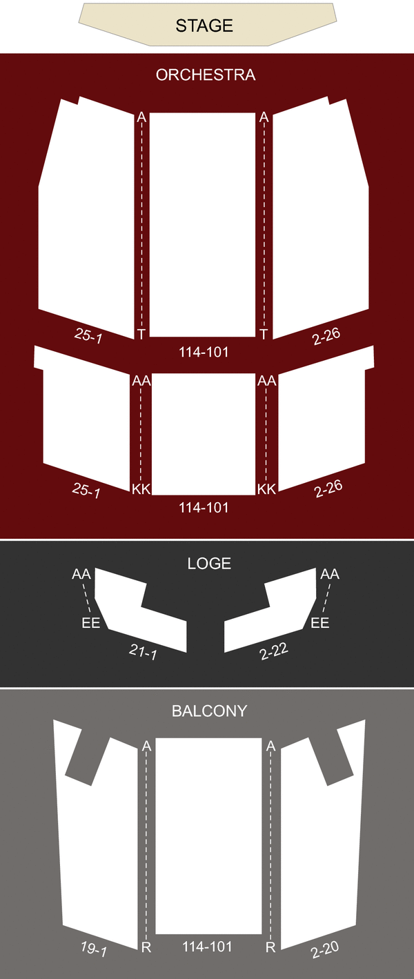 University At Buffalo Center For The Arts, Buffalo, NY Seating Chart